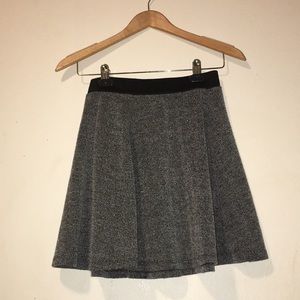H&M grey and black skater skirt
